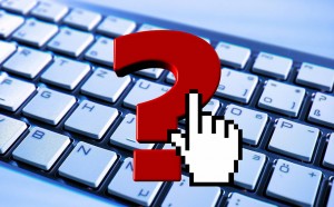 Keyboard with a questionmark